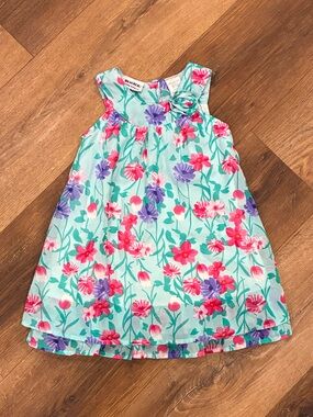 Blueberi Boulevard Blue Floral Spring Summer Dress Outfit 3T